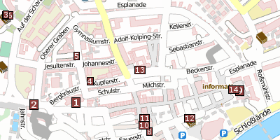 Stadtplan Franziskanerkirche  Ingolstadt